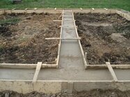 Заливка фундамента